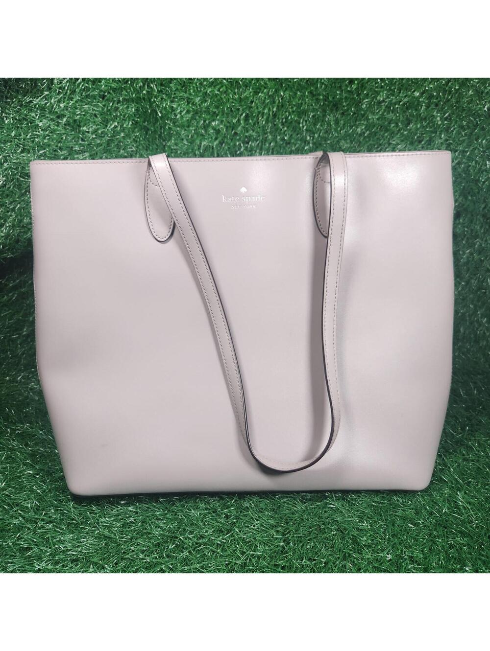 Kate Spade New York Tote Bag Strap Accent Snap Closure Inner Pockets Gray $350